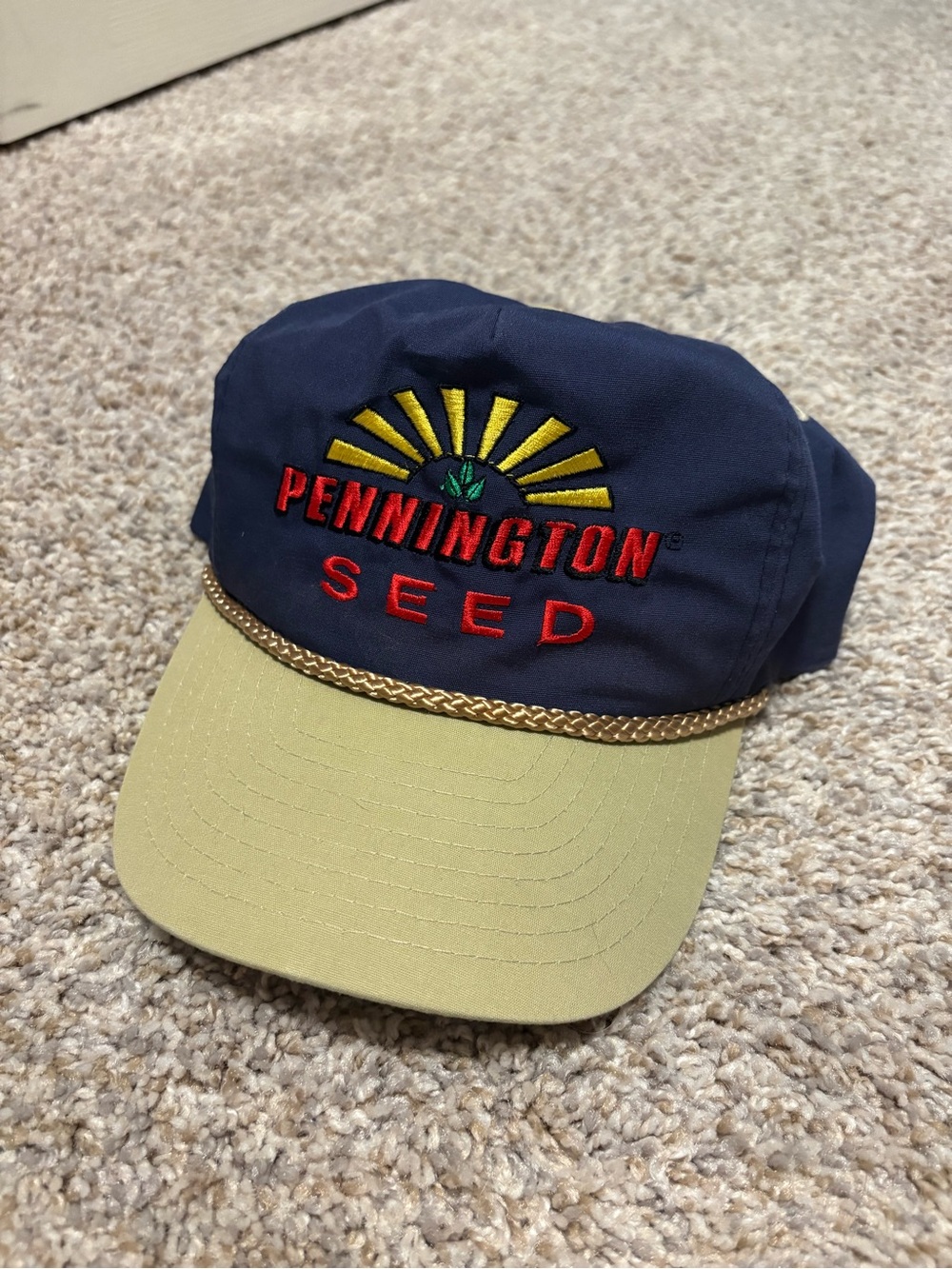 Two-Tone Navy and Olive Cap